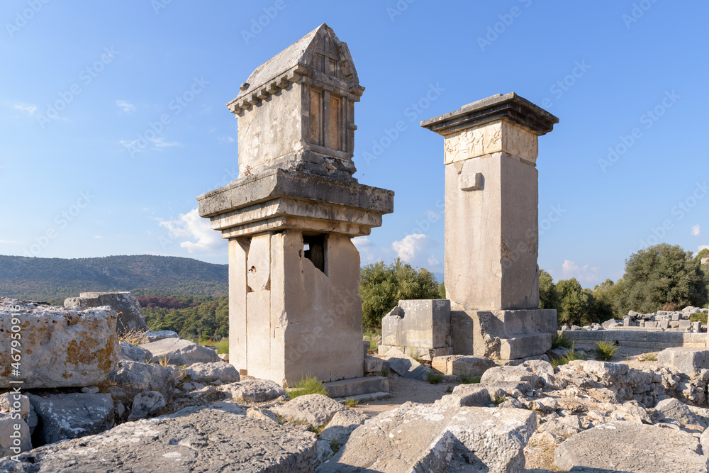 Pillar tombs at ancient city Xanthos