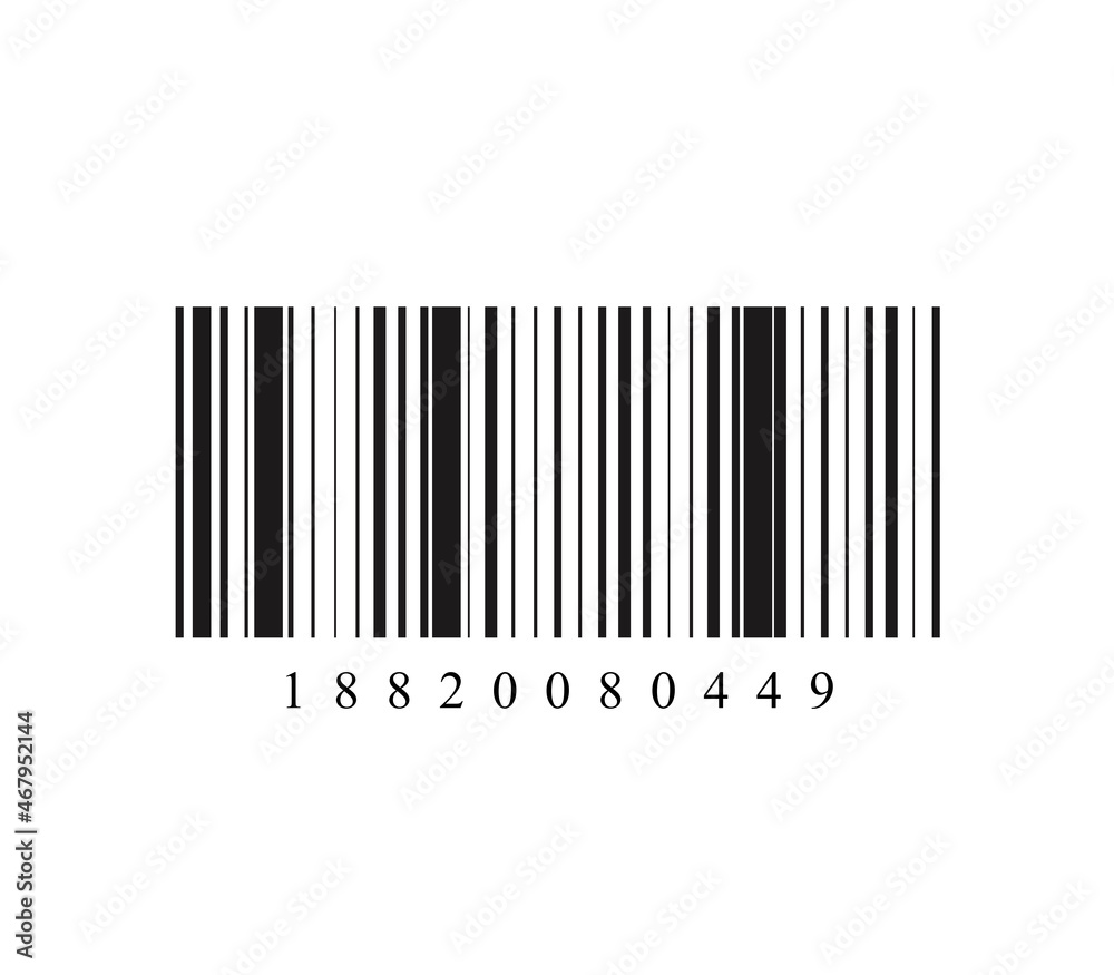 Bar code icon isolated on white background. Trendy barcode concept for web site, app, label and sticker. Bar code vector illustration