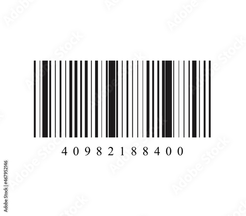 Bar code icon isolated on white background. Trendy barcode concept for web site  app  label and sticker. Bar code vector illustration