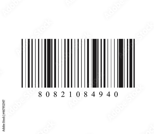 Bar code icon isolated on white background. Trendy barcode concept for web site, app, label and sticker. Bar code vector illustration