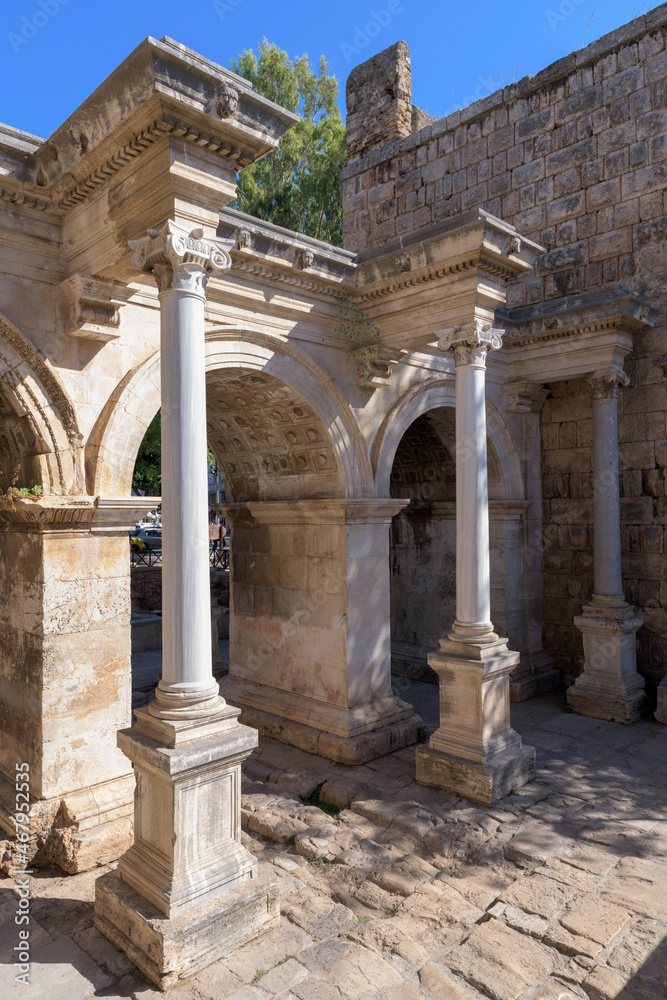 Hadrian gate of old town Antalya, Turkey Hadrian gate of old town Antalya, Turkey