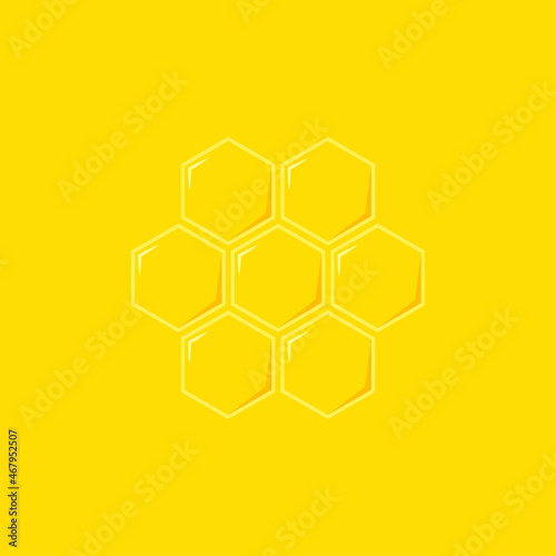 Bee comb logo design. symbol. sign.