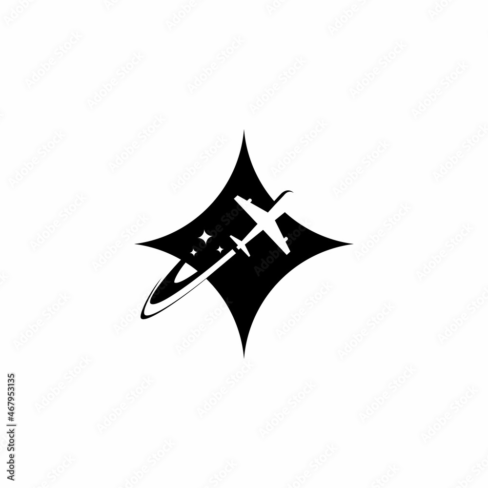 vector illustration of travel logo, airplane flying vector vector illustration of travel logo, airplane flying vector