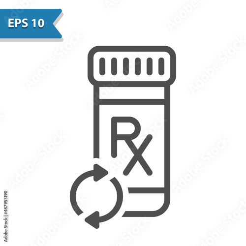 Pill Bottle Icon - Pills, Medication, Drugs