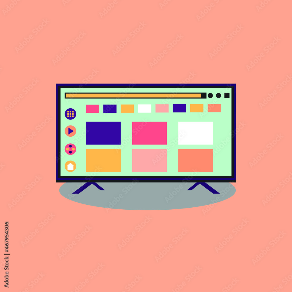 Smart Tv Vector Illustration