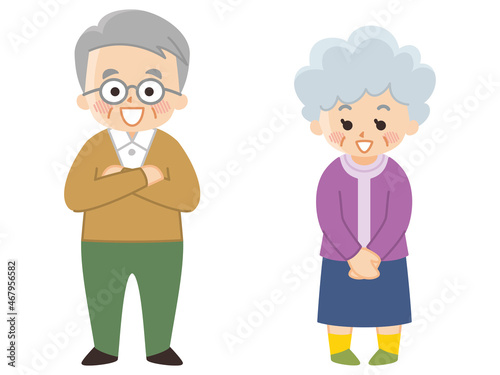 笑顔のシニア夫婦