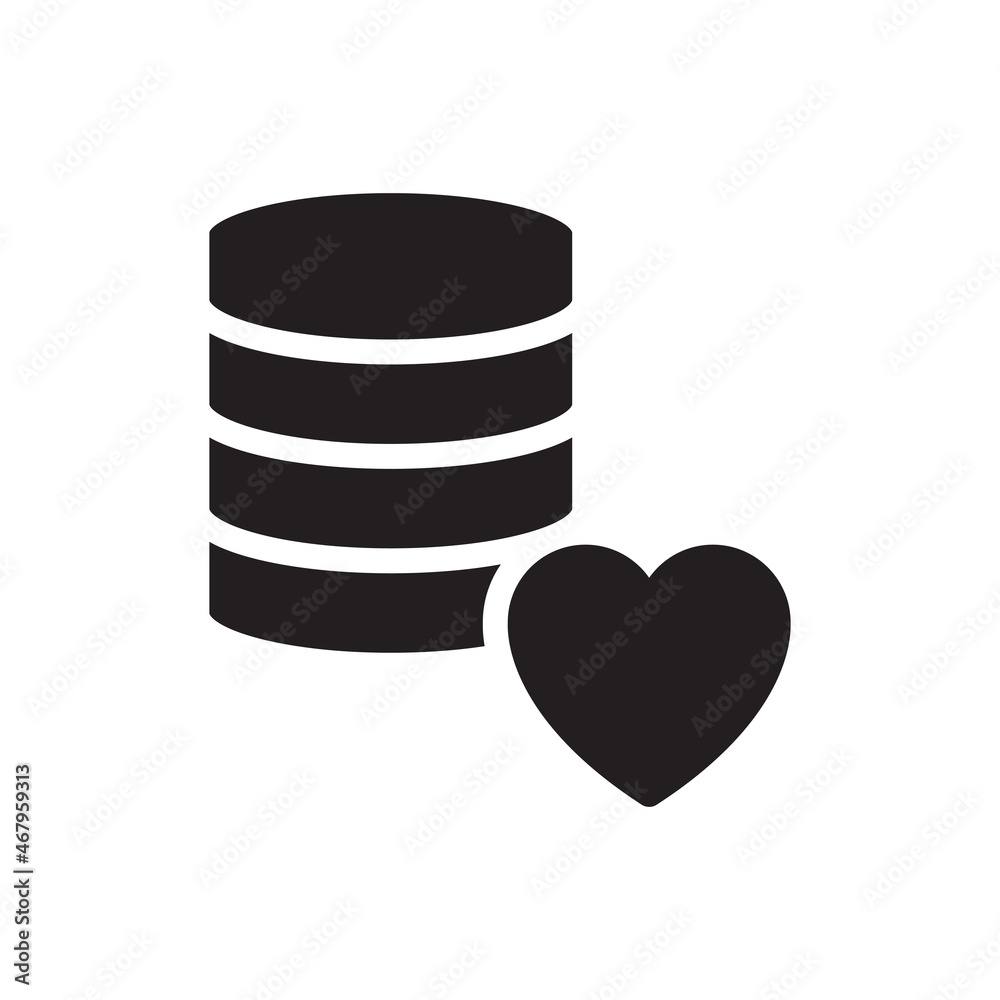 Favorite Data Center Icon - Love Server Icon Favorite Data Center Icon - Love Server Icon