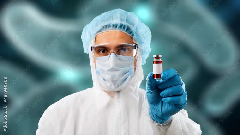 Scientists hold a vaccine, diseases,medical care,science. Scientists hold a vaccine, diseases,medical care,science.