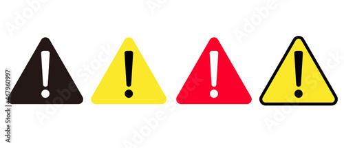 A set of caution marks. Emphasizes the fact that it is dangerous. - Vector