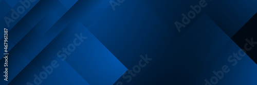 Abstract banner design with blue geometric background. Blue banner background. Vector abstract graphic design banner pattern background template.