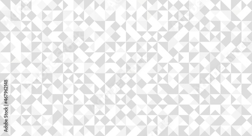 Fototapeta Naklejka Na Ścianę i Meble -  Abstract triangles geometric background. Triangular wallpaper vector. Halftone minimalist design. Grey and white empty triangles pattern