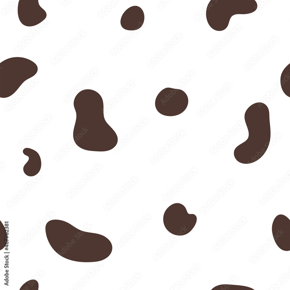 cow,dog skin spots, vector illustration seamless pattern