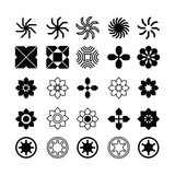 the various styles of star collection set. various shapes of star illustrations that are suitable for snowflakes, sparkling items, decorations, etc.