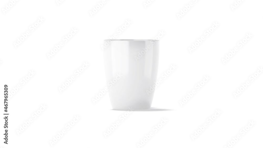 Blank ceramic henley mug with handle mockup stand, looped rotation