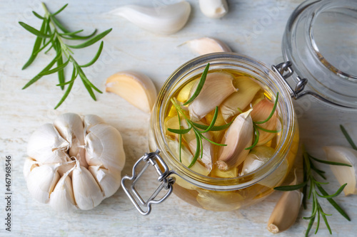 Fresh garlic and garlic oil...