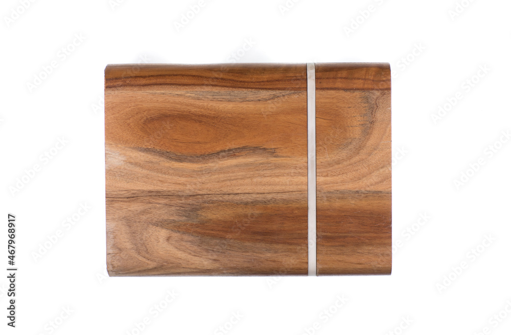 wooden kitchen board isolated on white background