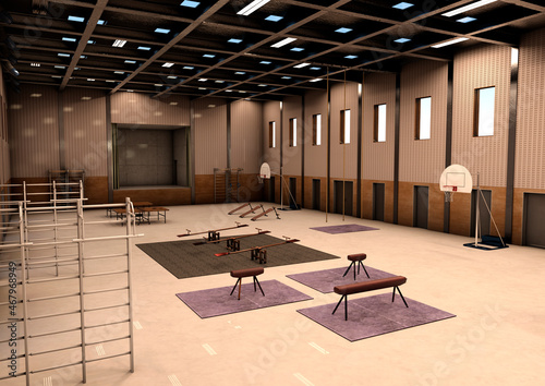 3D Rendering Elementary Recreational Facility