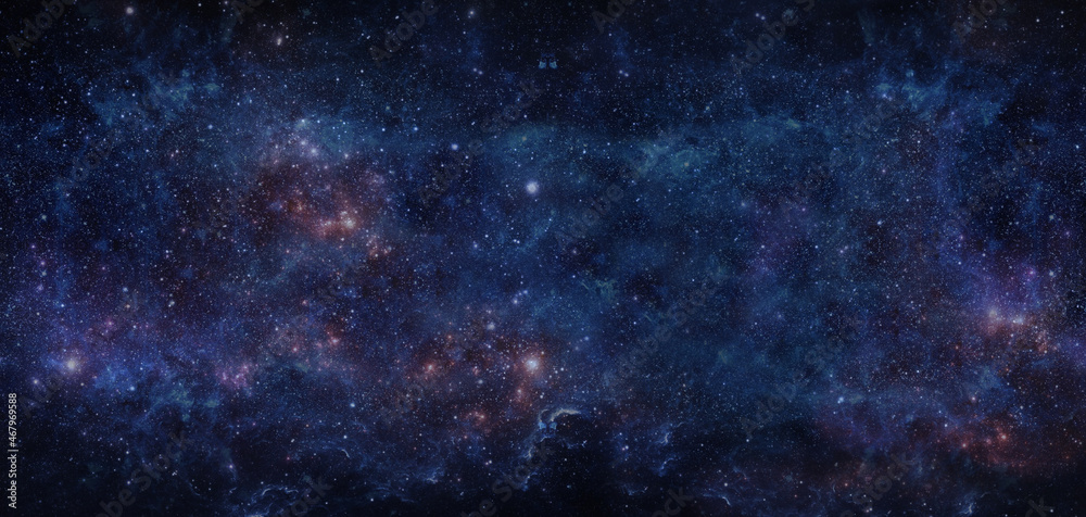 Space background. Night blue sky with stars.