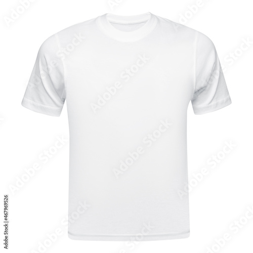 Fototapeta White T-shirt mockup front used as design template