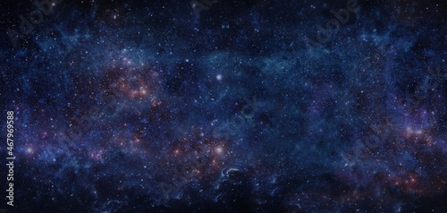Space background. Night blue sky with stars.