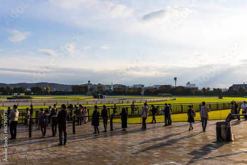 東京の府中にある競馬場の風景 photo