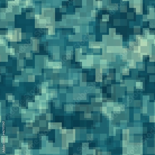 Digital camouflage seamless pattern military geometric camo background