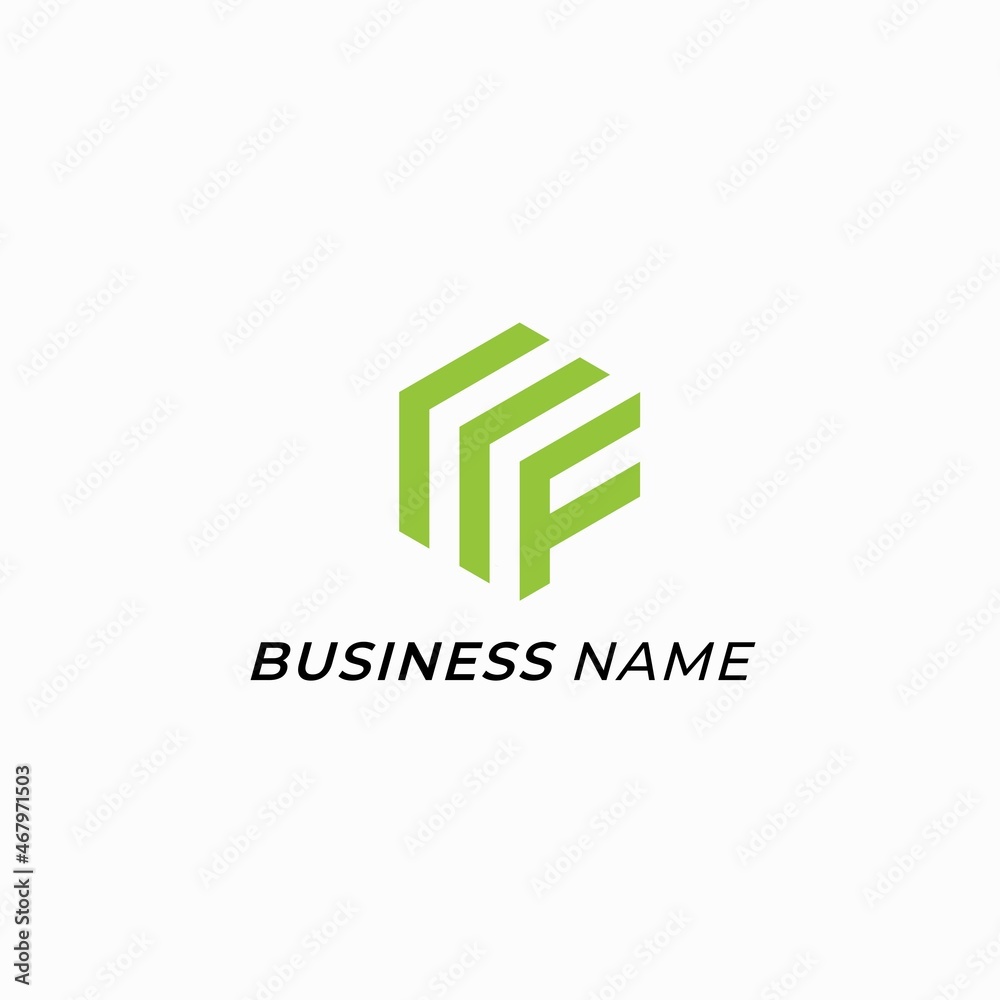 design logo creative hexagon and letter F design logo creative hexagon and letter F