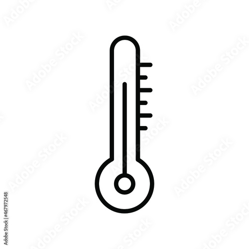 Thermometer icon. Thermometer linear icon. Vector illustration. Black thermometer icon. Thermometer sign