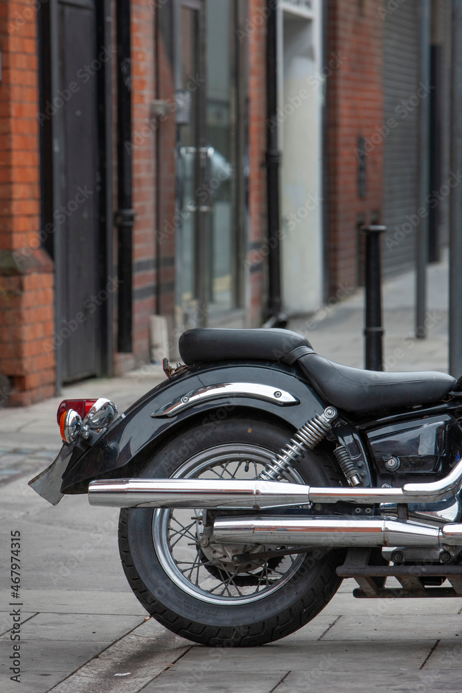 Motrobike. Motorbicycle. City of Dublin Ireland.