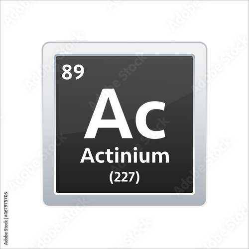 Free Download Actinium symbol. Chemical element of the periodic table. Vector stock illustration. - GFXLoad