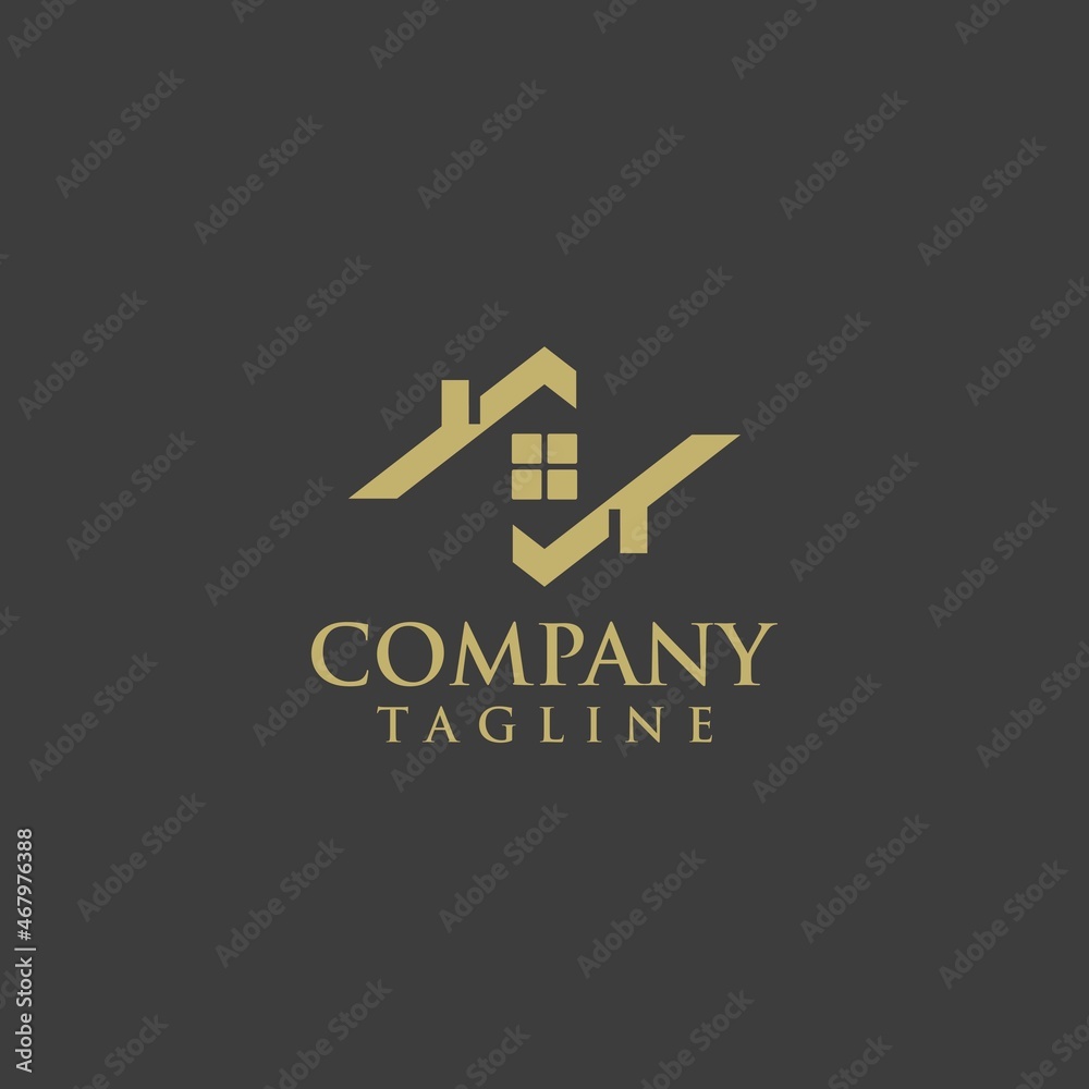 Obraz premium roof home logo design 