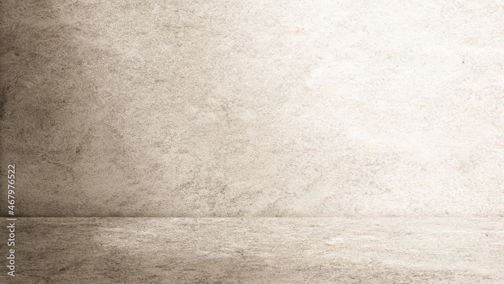 Unobtrusive sepia concrete wall and floor used for background with pastel lighting and shadow. abstract vintage blank exhibition stage, room, podium for product displayed. Unobtrusive sepia concrete wall and floor used for background with pastel lighting and shadow. abstract vintage blank exhibition stage, room, podium for product displayed.