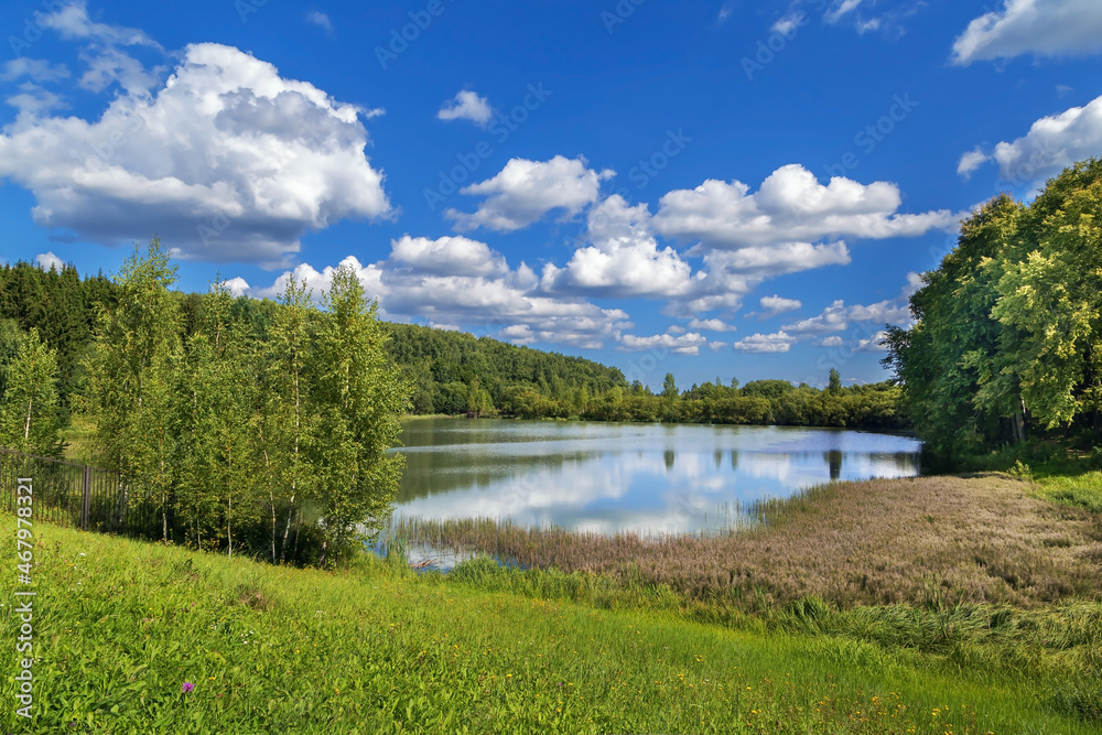 Lake in the park Flenovo, Russia