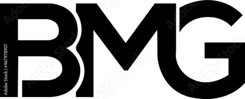 BMG Letter Logo Design. Creative Modern B M G Letters icon vector Illustration photo
