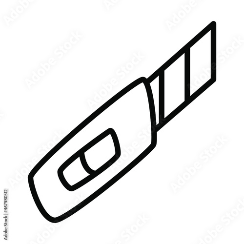 Stationery knife in doodle style. Isolated vector.