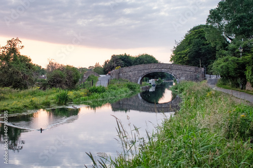 Ancient Irish Bridge at Sunset photo