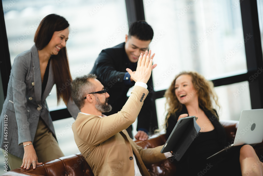 business manager team are meeting to discussion talk together in modern office business manager team are meeting to discussion talk together in modern office