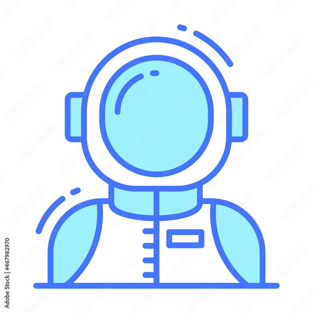 spaceman icon, single avatar vector illustration spaceman icon, single avatar vector illustration