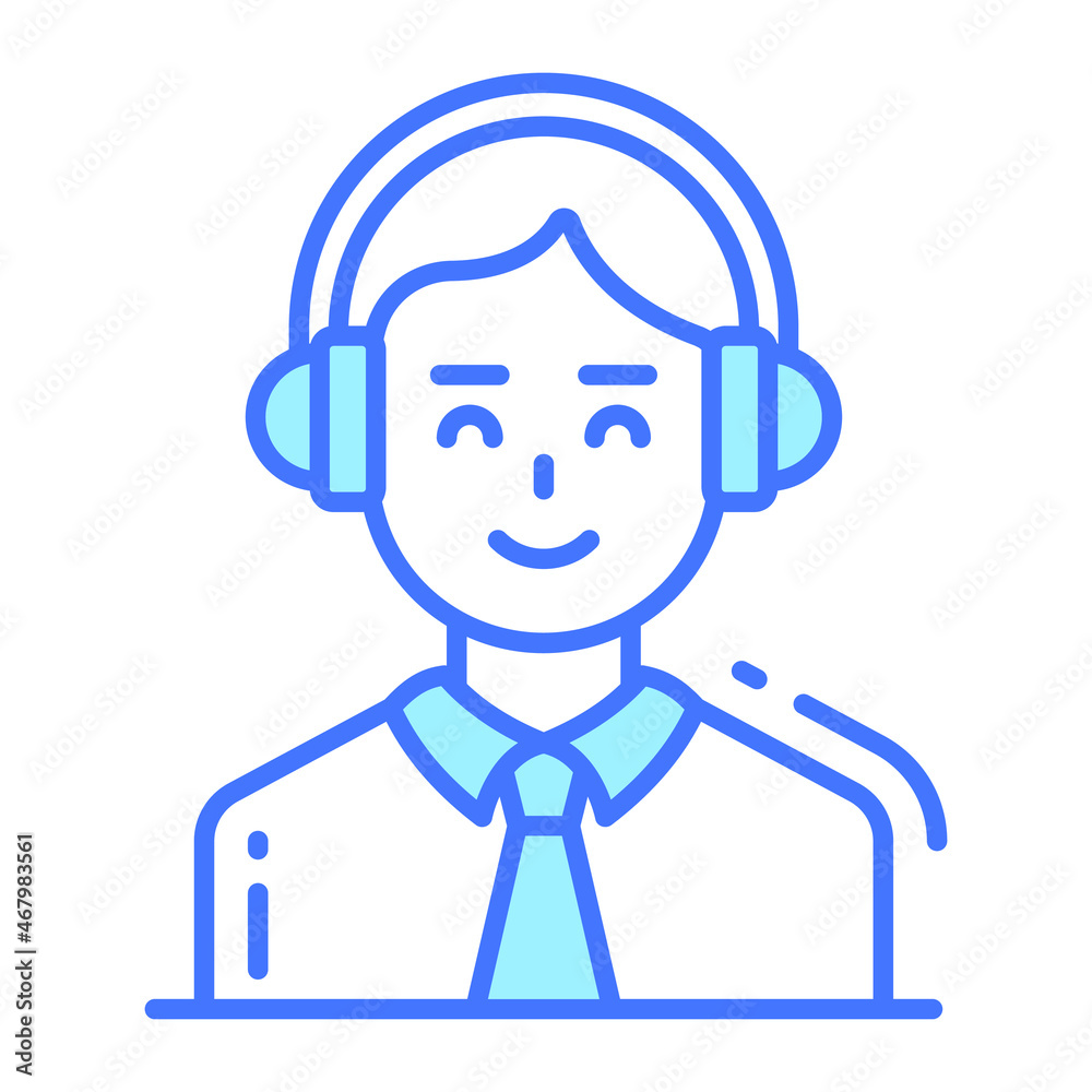 Customer Support icon, single avatar vector illustration Customer Support icon, single avatar vector illustration
