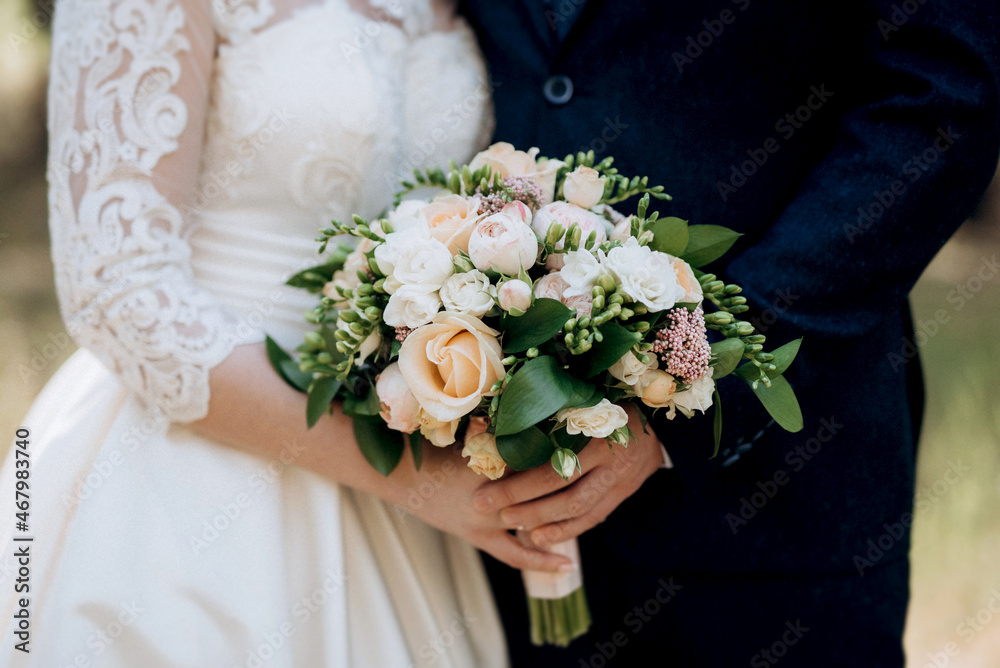 elegant wedding bouquet of fresh natural flowers elegant wedding bouquet of fresh natural flowers