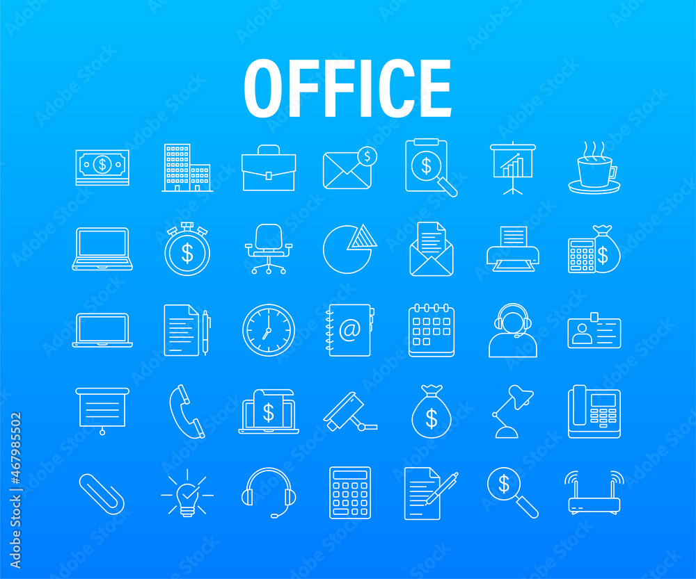 Office icon. Web icon set. Office, great design for any purposes. Vector stock illustration Office icon. Web icon set. Office, great design for any purposes. Vector stock illustration