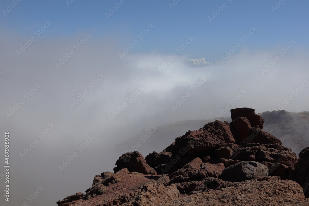 Nebel, Wolken, Berg, La Palma, Insel, Himmel, Urlaub