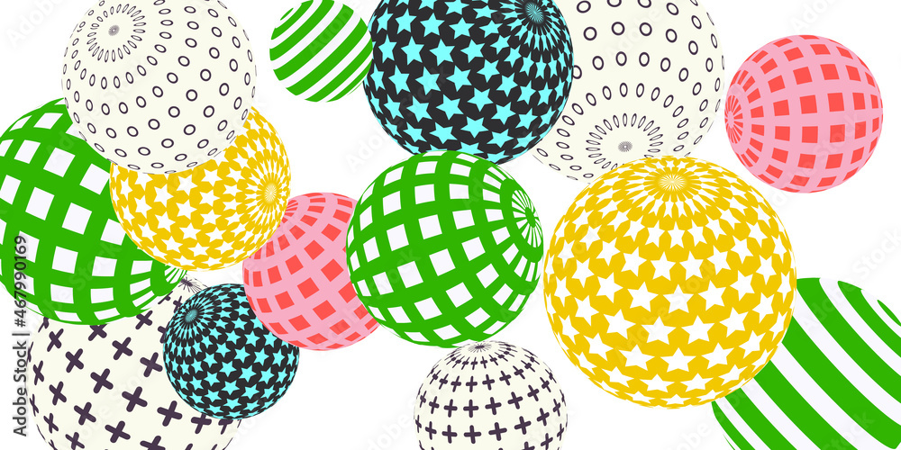 Retro 3d illustration abstract balls, great design for any purposes. Modern poster for cover design. Vector modern banner. Abstract bright wallpaper. 3d geometric shape illustration. Retro 3d illustration abstract balls, great design for any purposes. Modern poster for cover design. Vector modern banner. Abstract bright wallpaper. 3d geometric shape illustration.