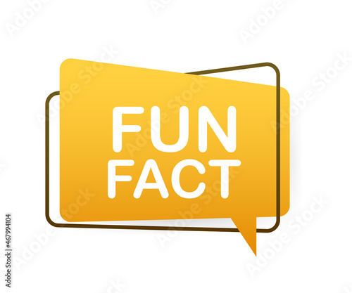 Megaphone label with fun fact. Megaphone banner