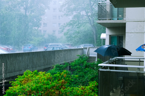 Rain from balcony