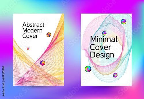 Minimum coverage of a vector. Cover design. Set of modern abstract musical backgrounds. Sound flyer for creating a fashionable cover, banner, poster, booklet...
