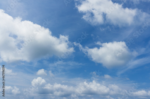 White cloud over the blue sky