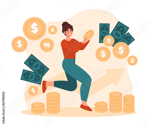 Rich banker concept