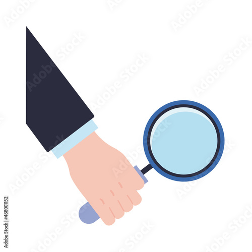 hand with loupe