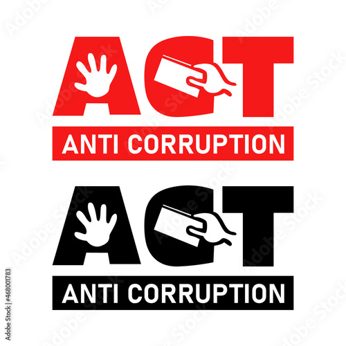 Anti corruption label and sticker design concept
